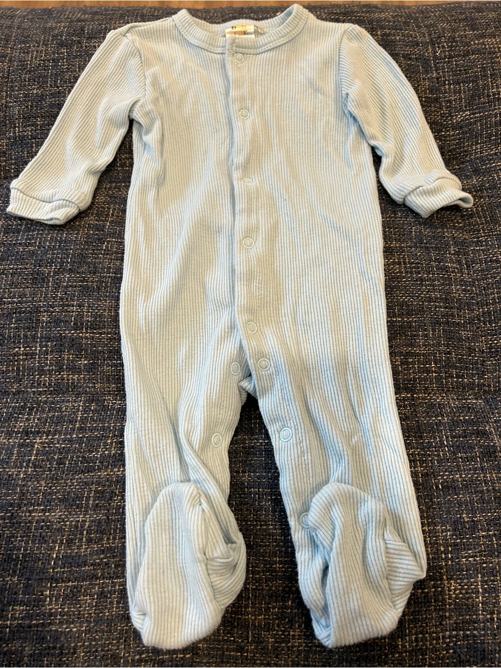 ☀️ 3/$15 Baby Gear ribbed Footie Pajamas Baby Blue